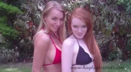 Hayley Marie Coppin at Hayley's Secrets | Come and join us. I have invited Charlie Edwards over for some fun and frolics in the garden. She brought with her a sexy bikini so i thought I would wear mine too, but dont worry we soon get hot and bothered and take them off each other. hehehehe