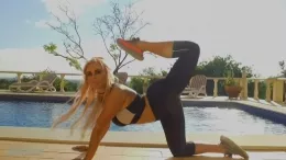 Laila at Skin Tight Glamour | Poolside Yoga