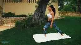 Hannah Pierce at Skin Tight Glamour | Garden Yoga BTS