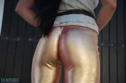 Tori W at Skin Tight Glamour | Tori Gold Leggings