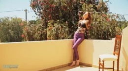 Alice at Skin Tight Glamour | Purple Leggings