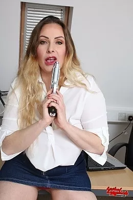 Sophia Delane at Lethal Lipstick | Sophia Delane looking lethal in the office