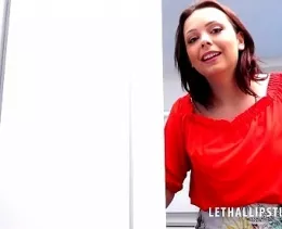 Special Delivery at Lethal Lipstick | Housewife Alicia is getting a special delivery, she wasn't expecting one but is rather pleased when one turns up. Perhaps it's one of her fans but within moments, she realizes she has gotten it all wrong