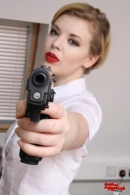 Helen Stephens at Lethal Lipstick | Helen Stephens posing as a Lethal Lady