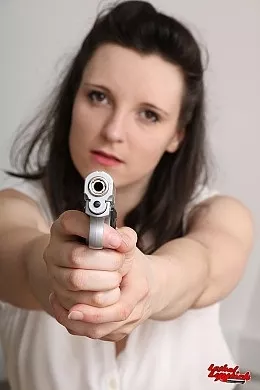 Ivy R at Lethal Lipstick | Ivy R looking lethal in the office