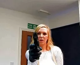 In And Out at Lethal Lipstick | Fat Sam is busy on a job. If only he didn't have his damn bitch of boss hasseling him on the phone whilst he was trying to find the disc. As a result, he set of the alarm, now, with security in a rush to his location, he panicked, not sure what to do. just as well his boss kept a cool head.