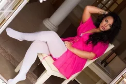 Olivia Paige at More Than Nylons | Perfect In Pink