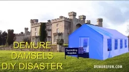 Demure DIY Dissaster at Demure Fun | The Demure Ladies are all set up for a spell of DIY at Demureton Abbey but as expected, everything does not go to plan and the ladies end up with their dresses ripped and torn and covered in custard..