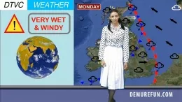 Aaliyah at Demure Fun | Demure lady Aaliyah Johnson is preparing to present the DTVC Channel Weather Report when the wind starts blowing and gets up her dress, the rain then comes down and Aaliyah then makes her way to the races..