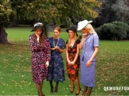 Damsels In Disdress at Demure Fun | Posh lady Fiona is taking her snooty friends Aaliyah, Toni and Kelli for a drive in the country. Unfortunately the car breaks down and they have to set off across country to find transport home