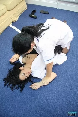 Nurses at Femme Fight | Nurse Keira Jones has the hots for a new doctor but it seems that confiding in Bexey about her interest in the handsome doctor has only sparked some interest in Bexy from him. Keira catches her friend secretly chatting to the doctor...the girls will have to settle this for themselves.