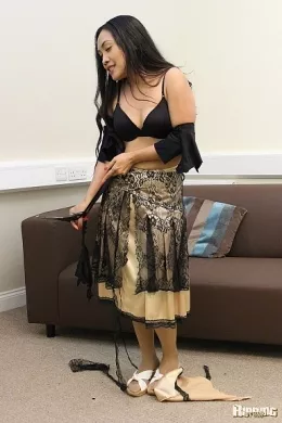 Amy Latina at Ripping 4 Fun | Gorgeous Amy Latina looks very demure in her blouse and skirt and I think she's about to get a little naughty and destroy her complete outfit in passionate fit of ripping frenzy