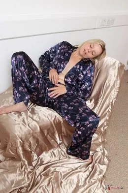 Anna Belle at Sexy Satin Silk Fun