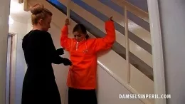 WPC Humiliation at Damsels in Peril | The WPC was on her way home. She hadn't noticed that she was being followed and it is only when she arrives at her front door and unlocks it that the assailant strikes, bundling the officer into her home and putting her plan into action..