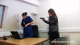 Tammie Lee at Damsels in Peril | Karen Wood needs to gain access to the wards and there is a perfect way to do it. She knows Nurse Tammie Lee is on the late shift and is the only nurse in the admin office and her uniform would be perfect for Karen