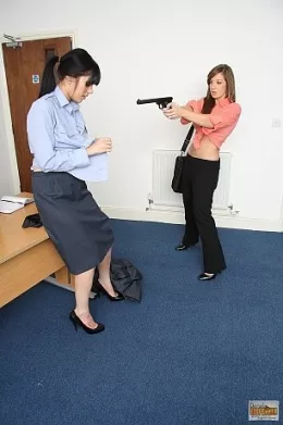 Lemon Cheesecake at Damsels in Peril | Officer Vikki Gabrielle has a scheduled, top secret meeting with Dr Philbert scheduled to start within   the hour, so when an office temp arrives to do her filing, she quietly curses administration under her breath for yet another mix up!