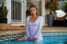Sophia S at Skin Tight Glamour | Wet Right Through