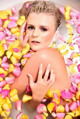 Lycia Sharyl at Lycia Sharyl | The FULL set from my 2018 calendar shoot of the famous petal love shot. The hardest part here was avoiding 16 stone of photographer falling on top of me and crushing me, not to mention spilling water and petals all over the bathroom floor. Just one of these shots made it into the calendar. But as you can see we took a lot to be sure. These are all unseen up until now so I thought it would be nice to share with my members here. Every girl loves flowers guys - remember that, Lycia xxx