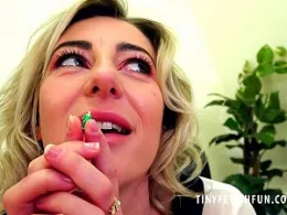 Jodie Ellen at Tiny Fetish Fun | The new secretary has never worked in an office like this, she keeps hearing tiny, minute sounds, kind of like talking at a really low volume but also so close. The last time she had this it was a bunch of tinies looking up her skirt