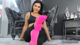 Jasmine Jones at Worship Jasmine | Just finished my work out and thought what a perfect time to tease you with my hot, sweaty pink socks. Oh how you would love to taste them right now. Sniffing every inch of them would send you wild. So you can do the next best thing and jerk to them.  All whilst interactively sniffing and licking your computer screen haha.  Perfect sock loser