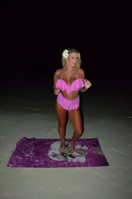 Lycia Sharyl at Lycia Sharyl | I was holidaying in the Maldives a little while back. This was not a working holiday but an actual break just for me. Sometimes it is nice to spoil oneself, if only I could afford to do it more often. One night I had a few too many cocktails and, fueled by Dutch Courage, I asked one of the lads at the resort to snap a few photos of me. I was very tipsy and it was late. He only had a phone camera so they are not as well produced as you are used to but I had fun. I was only going to shoot bikini stuff, but when I told him I had been on Page 3 he would not shut up and kept egging me on. He was like 