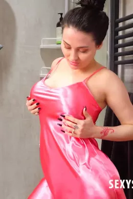 Gabriella Knight at Sexy Satin Silk Fun