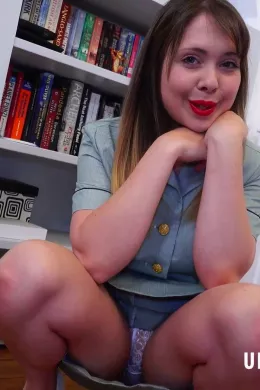 Cherry English at UK Upskirts