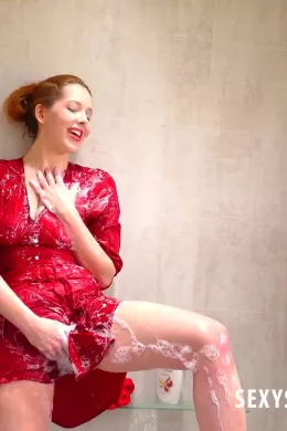 Alora Lux at Sexy Satin Silk Fun