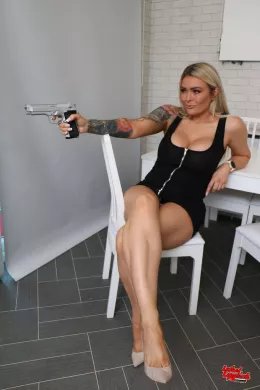 Charley Atwell at Lethal Lipstick | Charley Atwell looking lethal