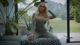 Charlotte Stevens at Skin Tight Glamour | Camouflage BTS