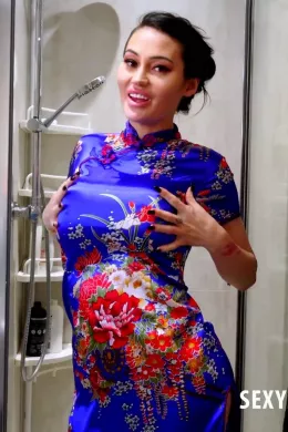 Gabriella Knight at Sexy Satin Silk Fun